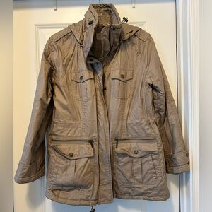 Michael Kors Beige Hooded Jacket